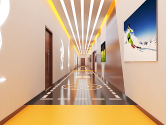 Sports Corridor Modern Corridor 3d model