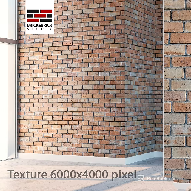 Realistic Brick Wall 3D Model With Textured Surface For Interior Exterior Design 3d model 