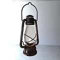 Vintage Candle Lantern with Metal Frame Glass Shade and Classic Handle for Home Decorative Lighting
