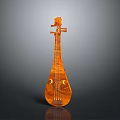 Traditional Handcrafted Wooden Pipa Musical Instrument for Home Living Decorative Accessory with Classic Design