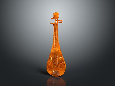 Erhu Drum Pipa Music Equipment Music Equipment 3d model