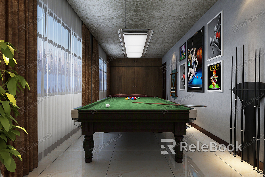 Modern Billiard Room model