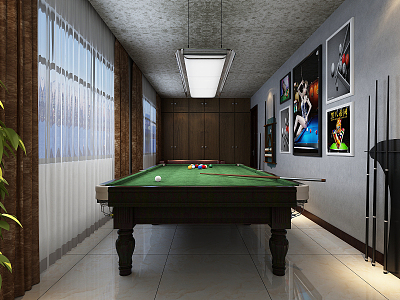 Modern Billiard Room model