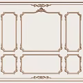 Elegant Ornate Wainscoting Design For Interior Wall Decor With Decorative Frames And Detailed Patterns