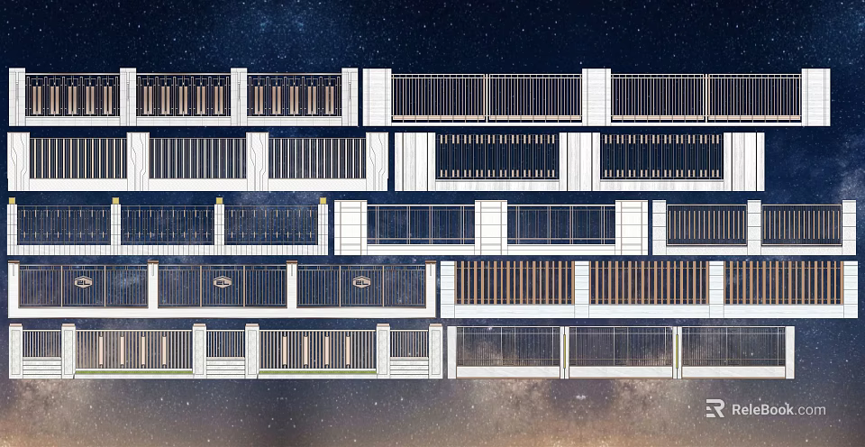 Modern Building Facade With Symmetrical Geometric Glass And Metal Panels 3d model 