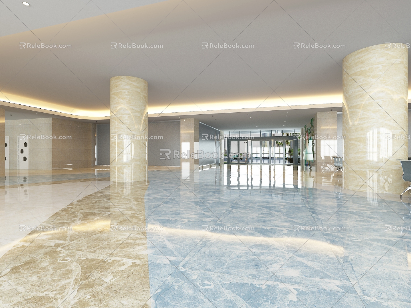 Modern Hospital Hall 3d model