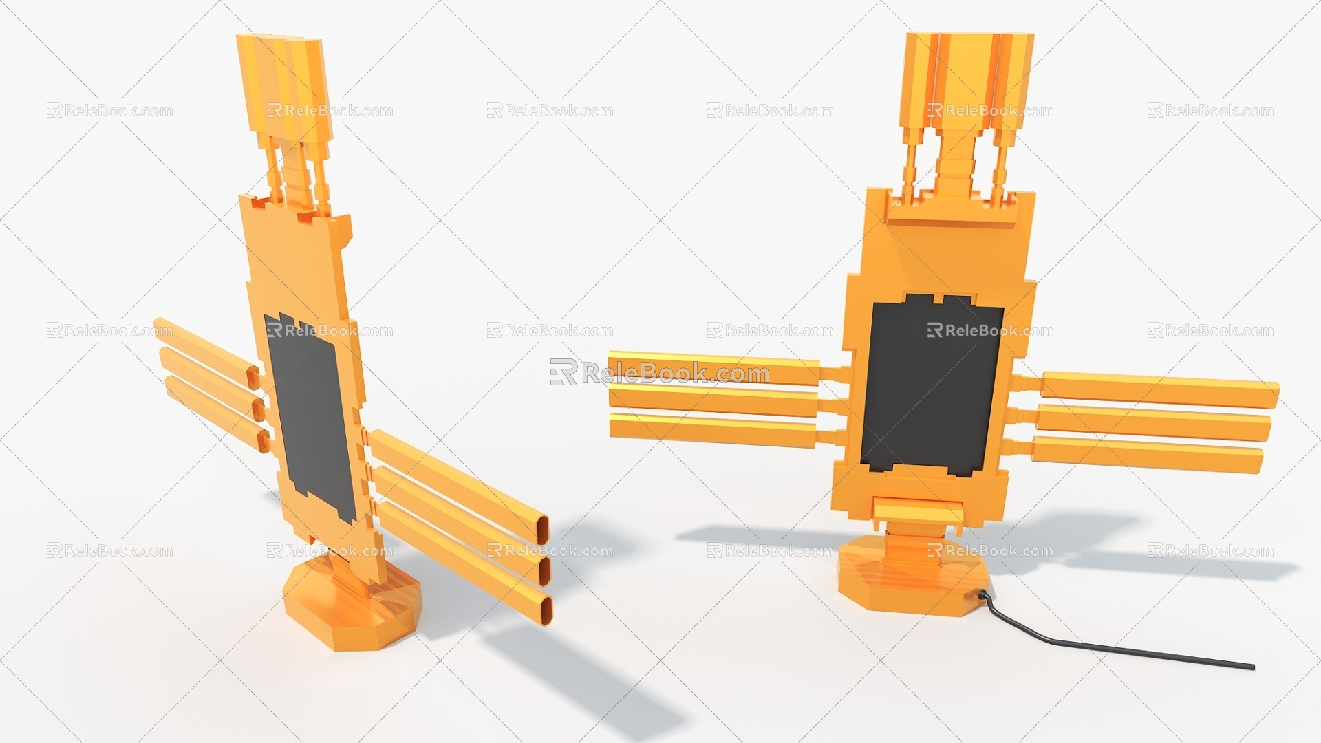 signal transmitter mechanical device cypunk sphere hard surface high-tech industrial parts 3d model