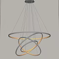 Modern Circular Ring Chandelier With Illuminated Light Strips Minimalist Metal Frame And Warm Glow Design