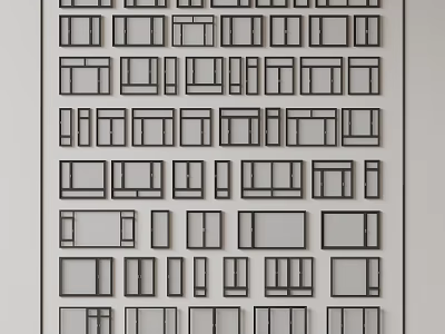 Different Styles Of Casement Windows With Modern Designs For Home Interiors 3d model