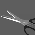 Stainless Steel Scissors Featuring Silver Blades And Black Handles For Everyday Use
