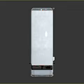 Silver Metallic Food Truck With Green Windows And Reflective Surface