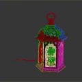 Decorative Brown Lantern with Intricate Cut-Out Design and Floral Patterns for Home Decor Lighting