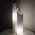 Modern Table Lamp With Curved White Shade And Soft Lighting For Desk Decoration