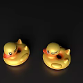 Golden Rubber Duck Bath Toys For Kids With Yellow Color And Adorable Design