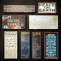 Decorative Signboards with Wooden and Chalkboard Designs Featuring Inspirational Quotes and Messages