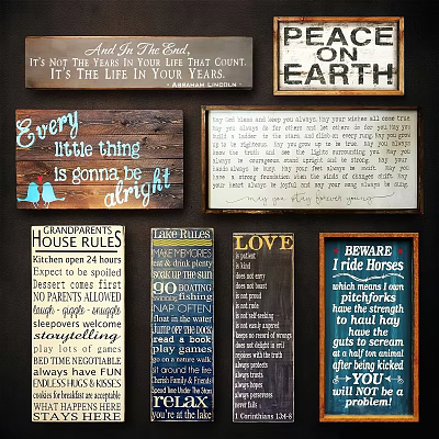 Decorative Signboards with Wooden and Chalkboard Designs Featuring Inspirational Quotes and Messages 3d model