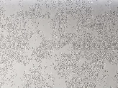 Luxury Light Colored Wallpaper With Embossed Intricate Pattern And Decorative Design 3d model