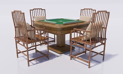 New Chinese Mahjong Table Mahjong Table and Chair Mahjong Machine 3d model