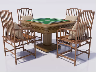 New Chinese Mahjong Table Mahjong Table and Chair Mahjong Machine 3d model