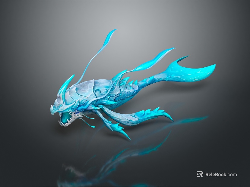 Modern sea beast ichthyosaur sea monster texture