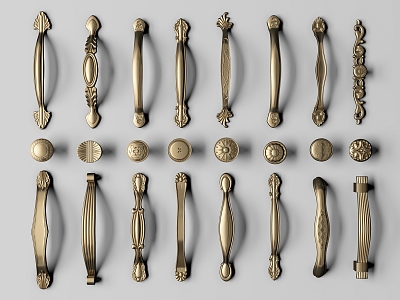 Jane O Handle Metal Handle Door Handle 3d model