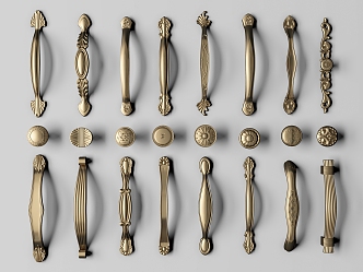 Jane O Handle Metal Handle Door Handle 3d model