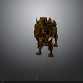 Mechanical Boar Creature With Intricate Orange Brown Gear Design 3D Render 3d model