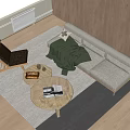 Modern Sofa Coffee Table Combination Sofa Coffee Table 3d model