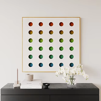 Quiet Ancient Hole Gradient Color Decorative Painting 3d model