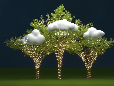 Tree Lighting Yunmei Chen Star Lantern Landscape 3d model Tree Lighting Yunmei Chen Star Lantern Landscape 3d model