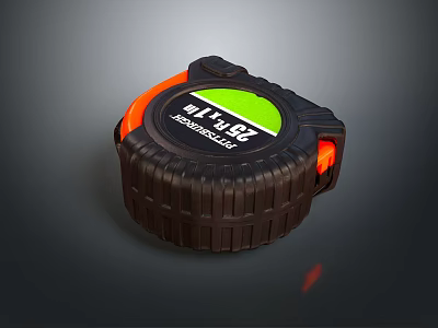 Store Front Desk With Measuring Tape Display And Modern Retail Interior Design 3d model