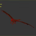 Golden Dragon Flying with Extended Wings Against Gray Gradient Background Detailed Mythical Creature Design