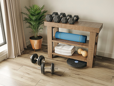 Modern Fitness Equipment model