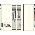 Modern White Wardrobe Design With Glass Doors Built In Storage And Hanging Space