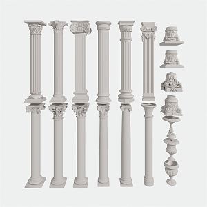 European Roman Column 3d model