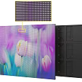 High Quality LED Display Screen With Colorful Floral Image And Black Back Panel