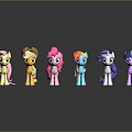 My Little Pony Game And Movie Characters As Colorful Toy Figures With Diverse Manes