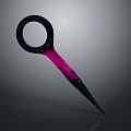 Starry Sky Pattern Scissors With Black Purple Gradient And Round Handle
