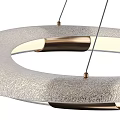 Modern Circular Chandelier With Illuminated Light Strip And Metal Hanging Frame