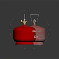 Two Fire Extinguishers Red And Worn Red Models On Black Reflective Surface 3d model