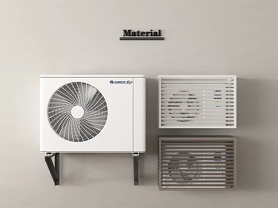 Gree Air Conditioner Fan With Quality Material Components And Grille Design Features 3d model