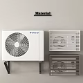 Gree Air Conditioner Fan With Quality Material Components And Grille Design Features 3d model