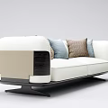 Modern double sofa three-seat sofa 3d model