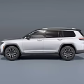 Silver Modern Jeep SUV Exterior Design With Signature Grille And Alloy Wheels