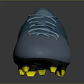 Professional Blue Teal Soccer Shoes With Modern Design And Yellow Studs