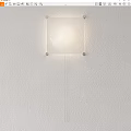 Modern Sleek Wall Light Mounted On White Textured Wall With Soft Glow 3d model