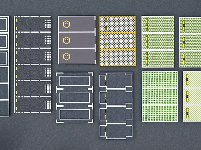 Eco Parking Lot Design With Sustainable Layout And Green Landscaping Features 3d model