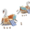 Swan Paradise Non-standard Viewing Deck Customized Paradise Development Paradise Amusement Park Amusement Park Children's Amusement Park Playground Combination Function Slide 3d model