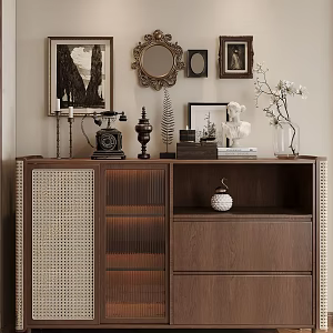 medieval vintage sideboard 3d model