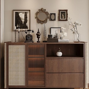 medieval vintage sideboard 3d model